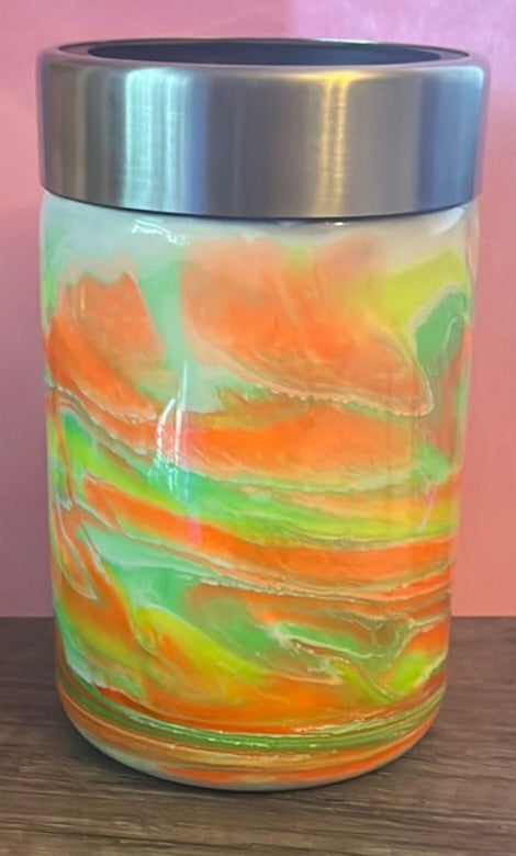 Orange Swirl Can Koozie