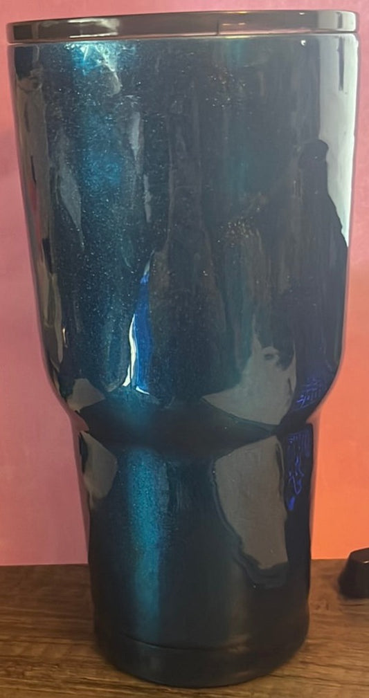 Blue Glitter 30 oz Tumbler