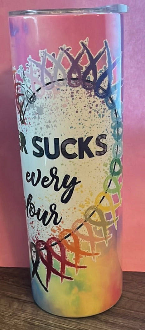 Cancer Sucks 20 oz Tumbler