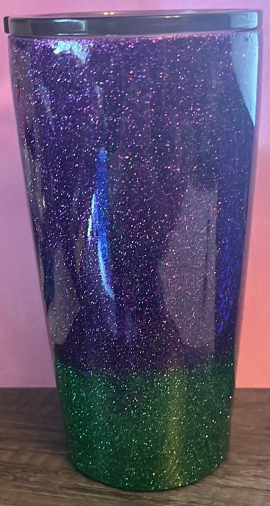 Purple/Green Glitter 20 oz Tumbler